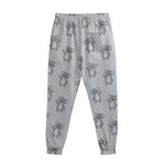 Grey Koala Pattern Print Sweatpants