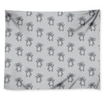 Grey Koala Pattern Print Tapestry