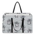 Grey Koala Pattern Print Utility Tote Bag