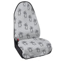 Grey Koala Pattern Print Waterproof Car Seat Cover