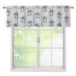 Grey Koala Pattern Print Window Valance