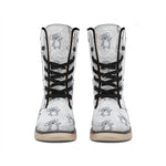Grey Koala Pattern Print Winter Boots