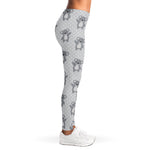 Grey Koala Pattern Print Women's Leggings