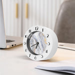 Grey Marble Print Alarm Clock