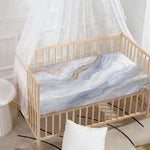 Grey Marble Print Baby Crib Sheet