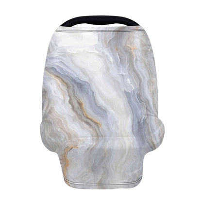 Grey Marble Print Baby Seat Cover