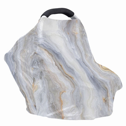 Grey Marble Print Baby Seat Cover
