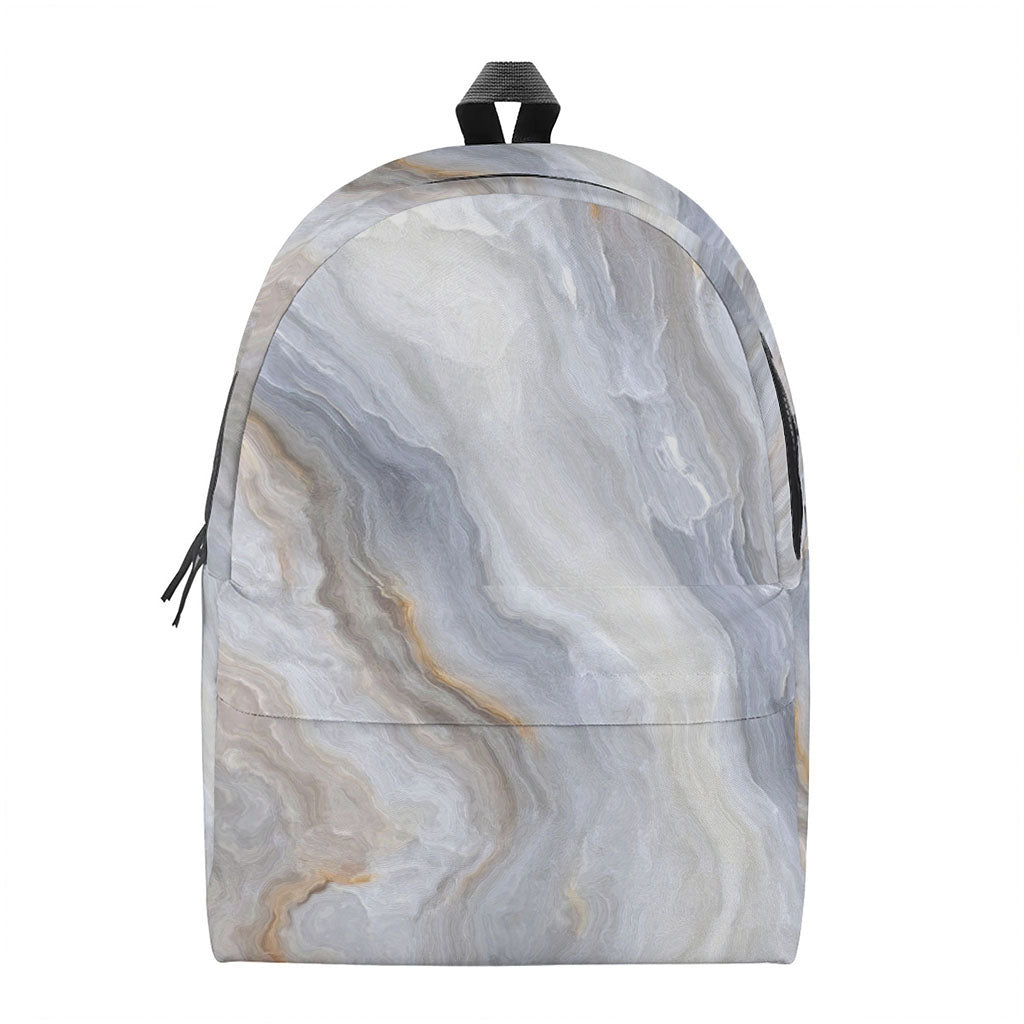 Grey Marble Print Backpack
