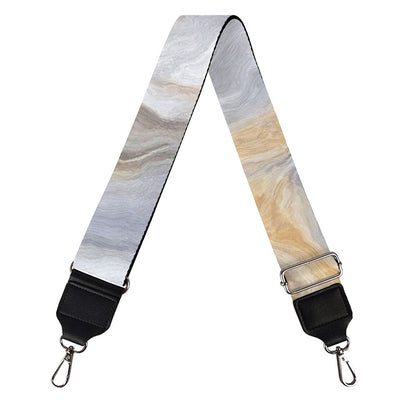 Grey Marble Print Bag Strap