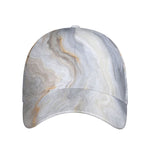 Grey Marble Print Baseball Cap