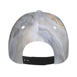 Grey Marble Print Baseball Cap
