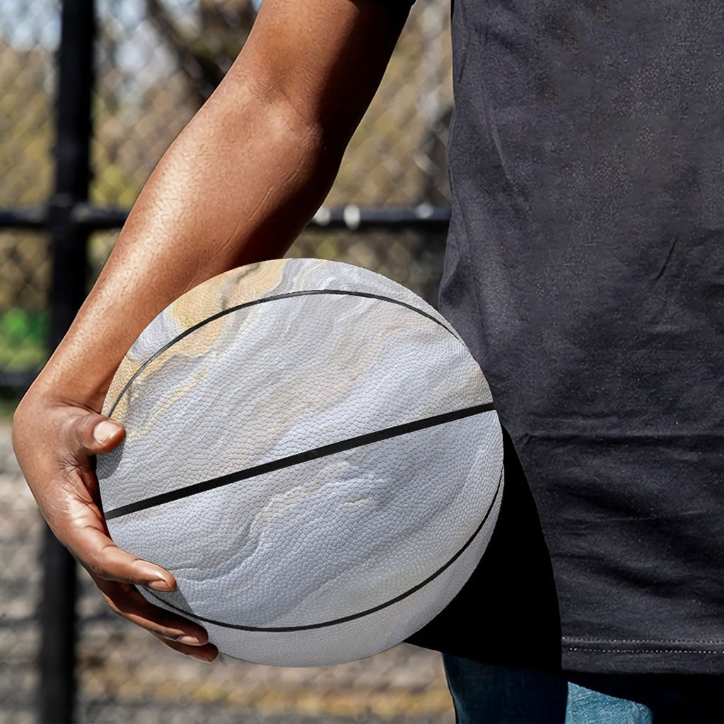 Grey Marble Print Basketball
