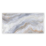 Grey Marble Print Beach Towel