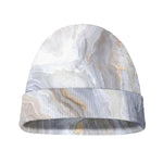 Grey Marble Print Beanie