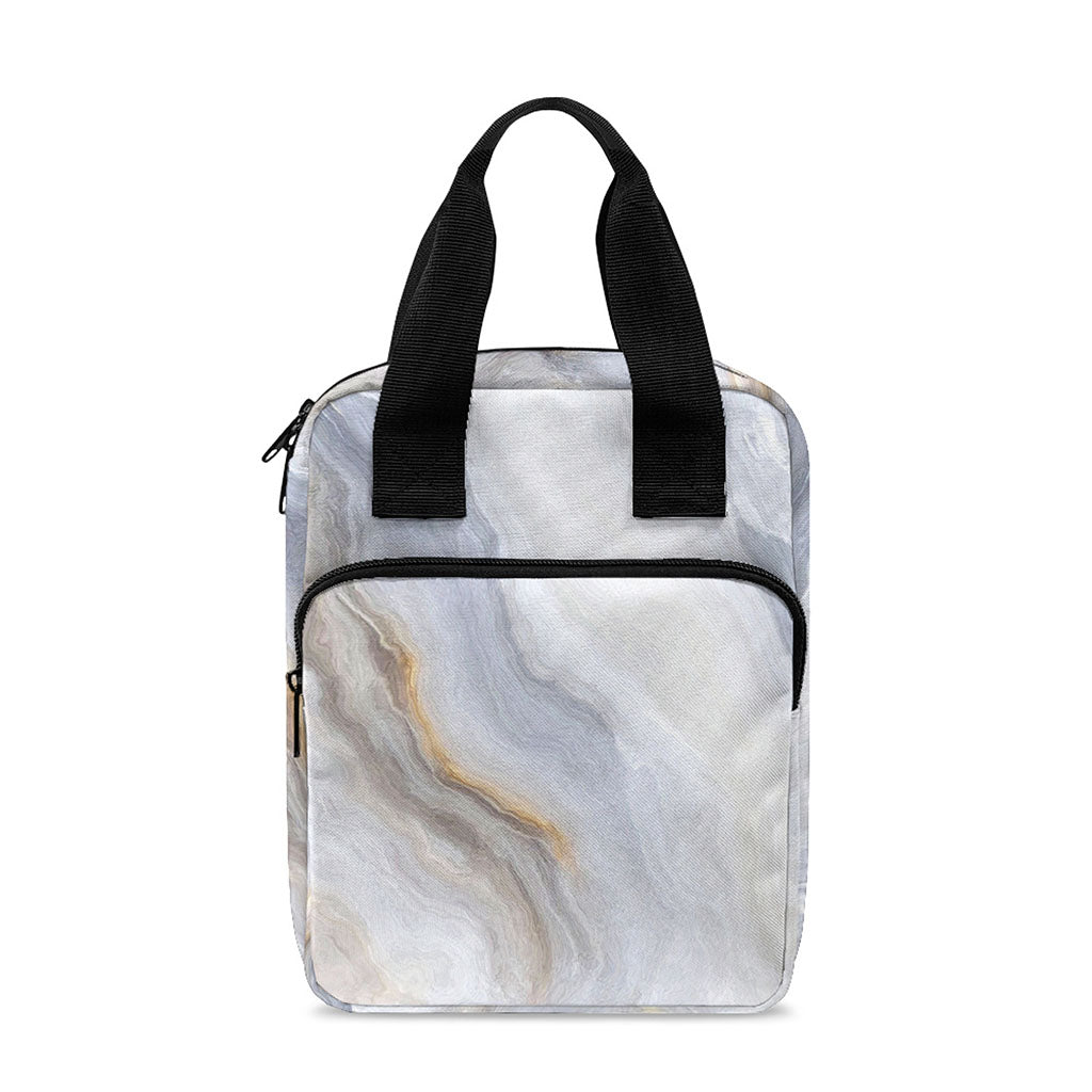 Grey Marble Print Bible Tote Bag