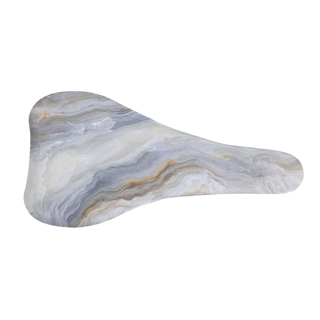 Grey Marble Print Bicycle Seat Cover