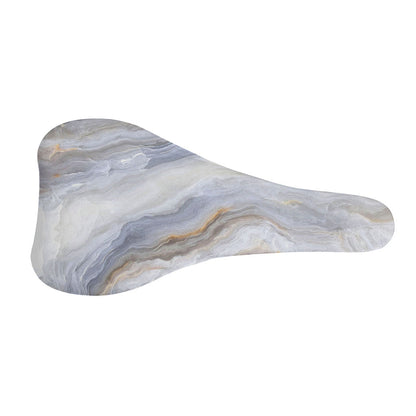 Grey Marble Print Bicycle Seat Cover