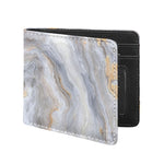 Grey Marble Print Bifold Wallet
