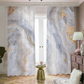 Grey Marble Print Dimout Pencil Pleat Curtains