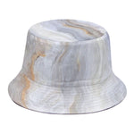 Grey Marble Print Bucket Hat