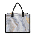 Grey Marble Print Canvas Tote Bag