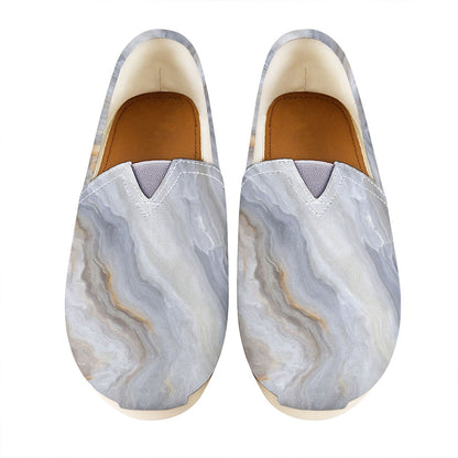 Grey Marble Print Casual Shoes
