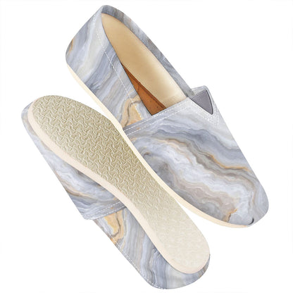Grey Marble Print Casual Shoes
