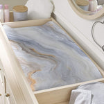 Grey Marble Print Changing Pad Cover