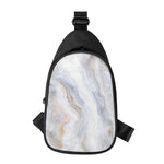 Grey Marble Print Chest Bag