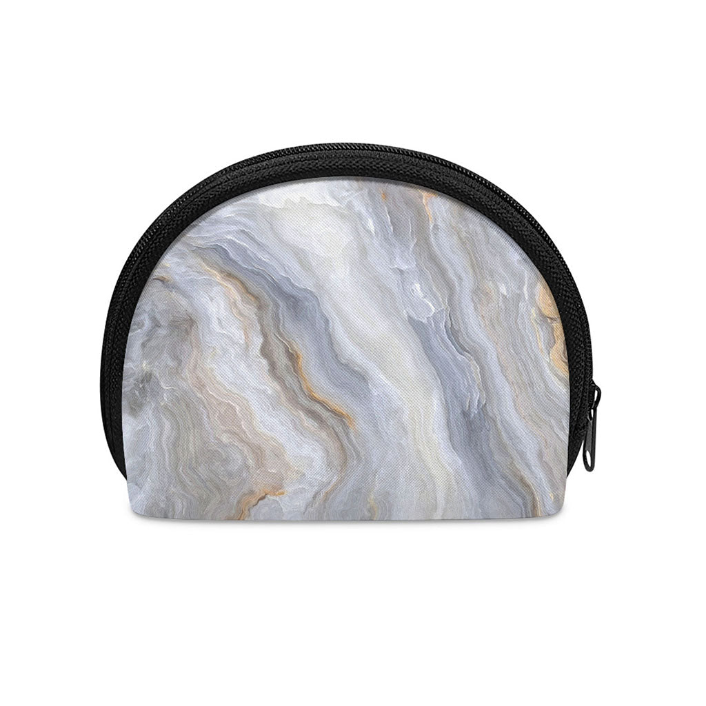 Grey Marble Print Coin Purse