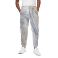 Grey Marble Print Cotton Sweatpants