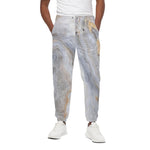 Grey Marble Print Cotton Pants