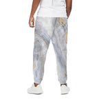 Grey Marble Print Cotton Pants