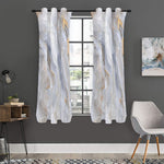 Grey Marble Print Curtain