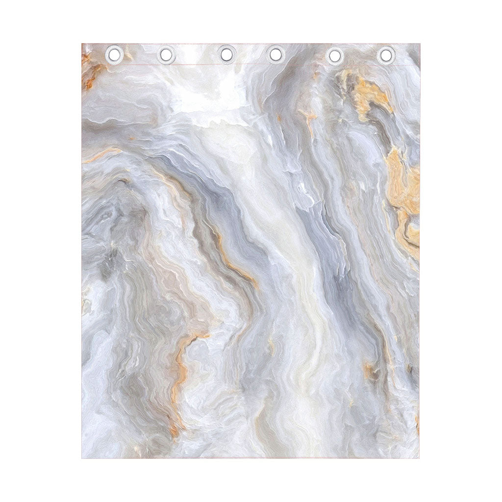 Grey Marble Print Curtain