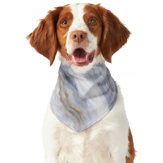 Grey Marble Print Dog Bandana