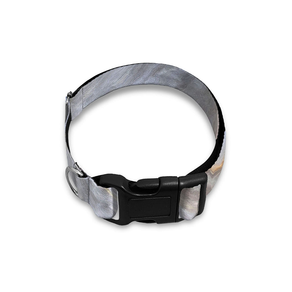 Grey Marble Print Dog Collar