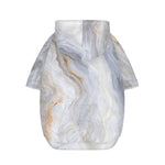 Grey Marble Print Dog Zip Up Hoodie