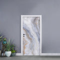 Grey Marble Print Door Sticker
