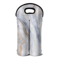 Grey Marble Print Double Neoprene Wine Tote