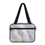Grey Marble Print Double Strap Bible Bag