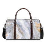Grey Marble Print Duffle Bag