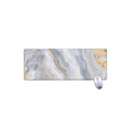 Grey Marble Print Extended Mouse Pad
