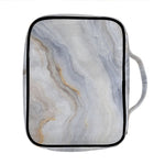 Grey Marble Print Front Pocket Bible Bag