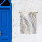 Grey Marble Print Garden Flag