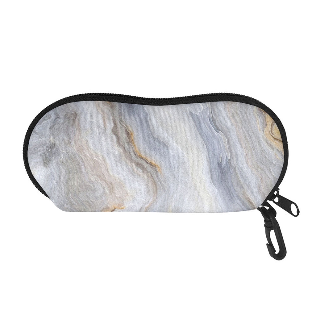 Grey Marble Print Glasses Case