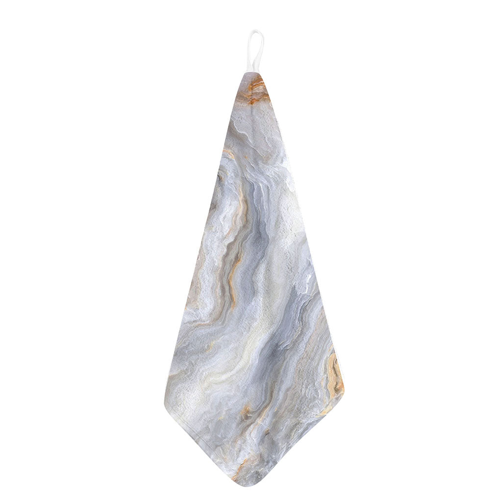 Grey Marble Print Hand Towel
