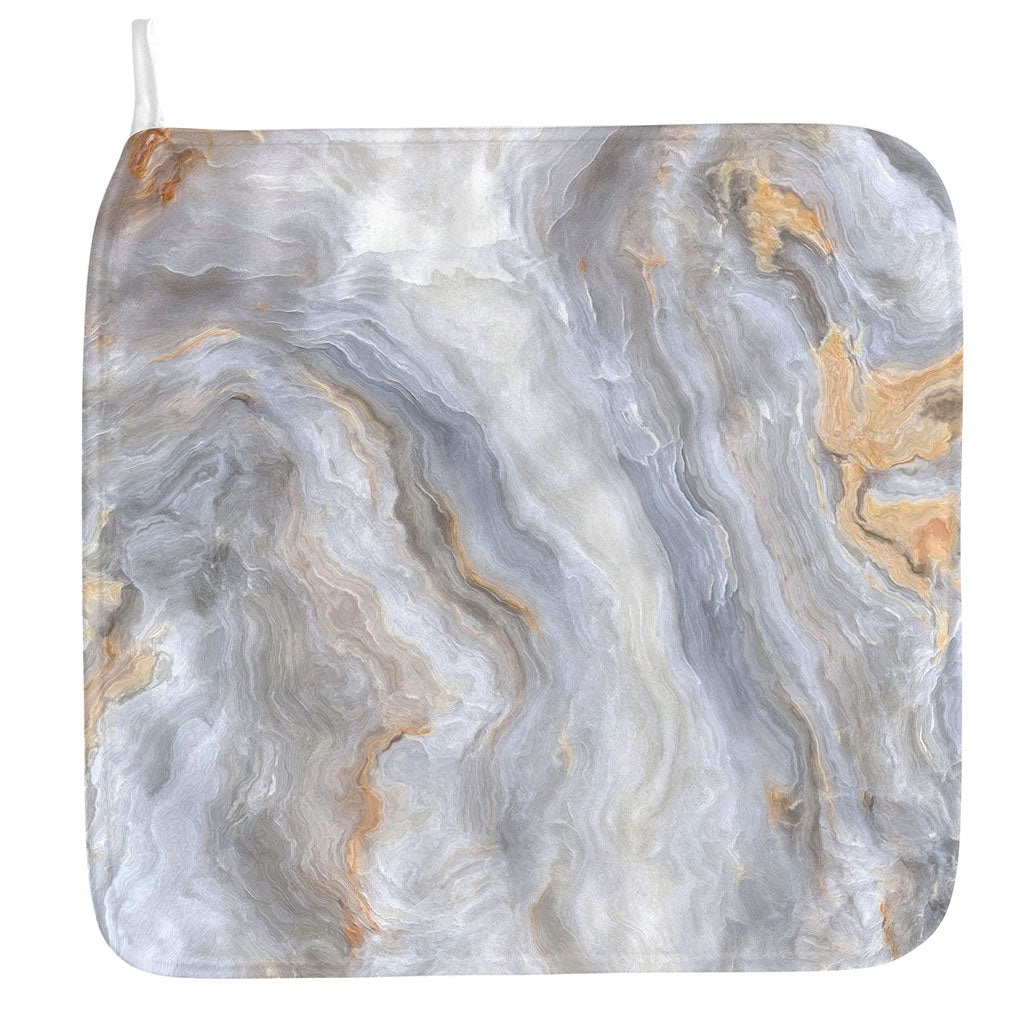 Grey Marble Print Hand Towel