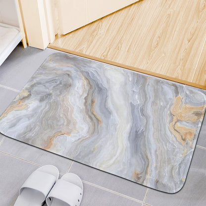 Grey Marble Print Indoor Door Mat