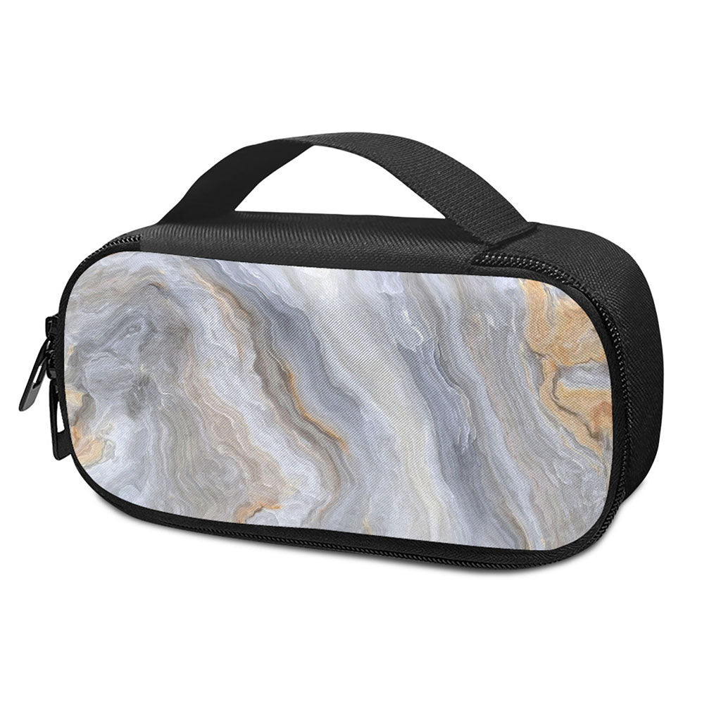 Grey Marble Print Insulin Cooler Travel Case
